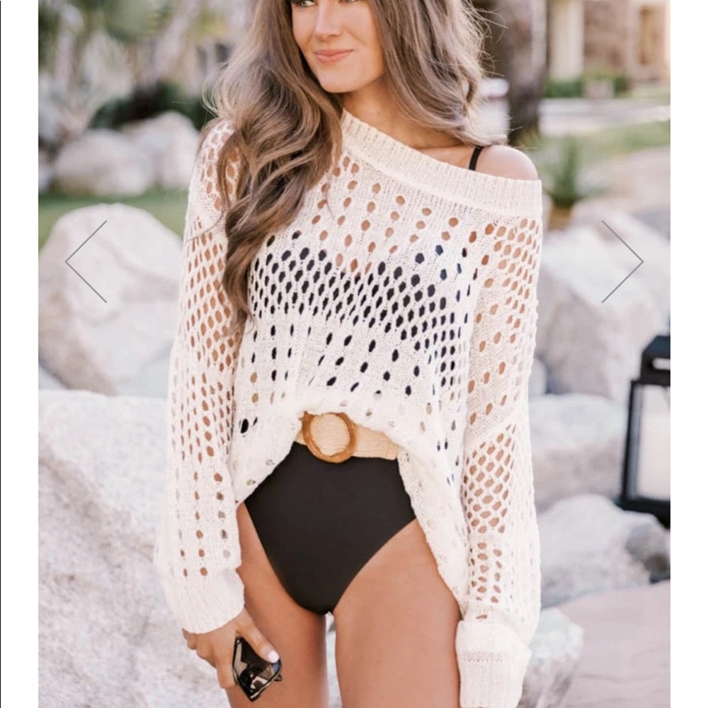 Ocean Isle Sweater- Pink Lilly